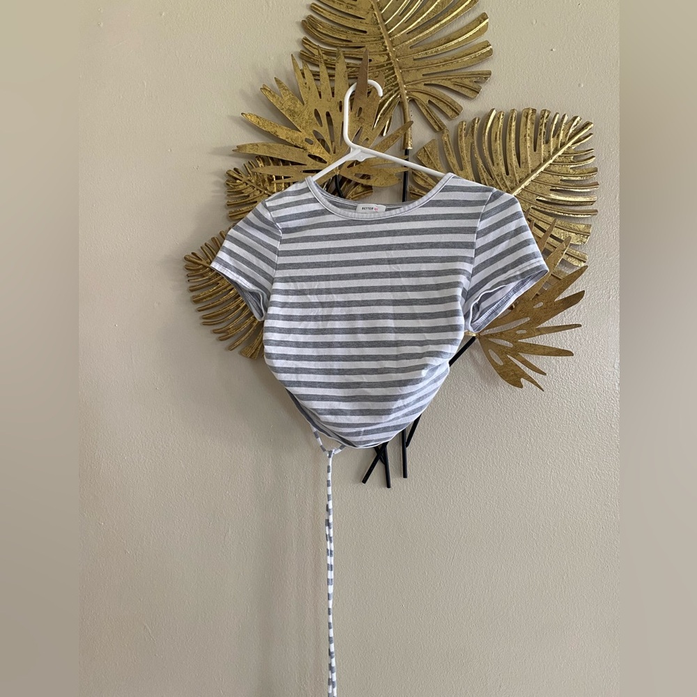 Striped Gray Kids Blouse